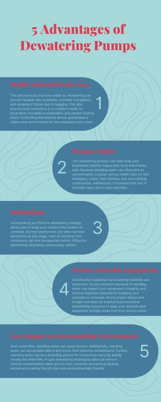 5 Advantages of Dewatering Pumps