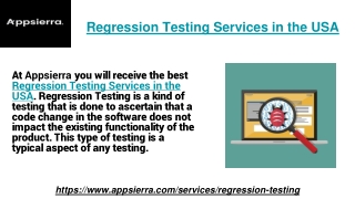 Regression Testing Services in the USA