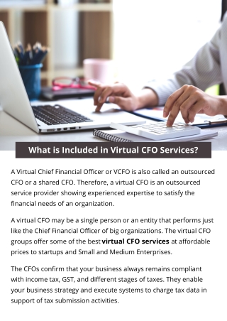 What is Included in Virtual CFO Services ?