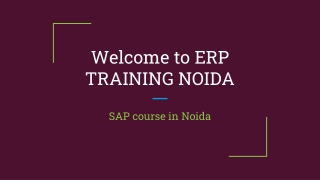 SAP course in Noida