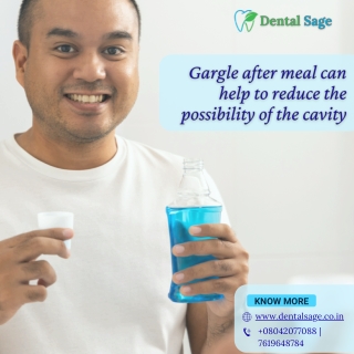 Use of Gargling after a meal | Best Dental Clinic in Yelahanka | Dental Sage