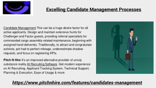 Excelling Candidate Management Processes
