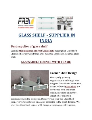 GLASS SHELF