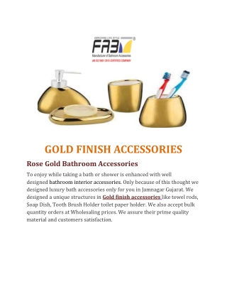 GOLD FINISH ACCESSORIES