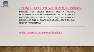 Online Houses For Sale Roatan Honduras  Roatanhousesforsale.com
