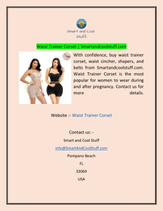 Waist Trainer Corset  Smartandcoolstuffcom
