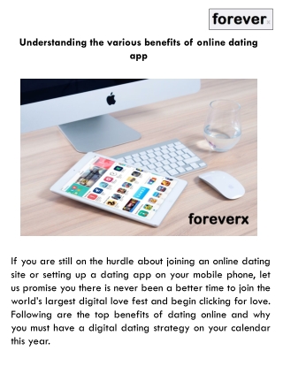 Understanding the various benefits of online dating app
