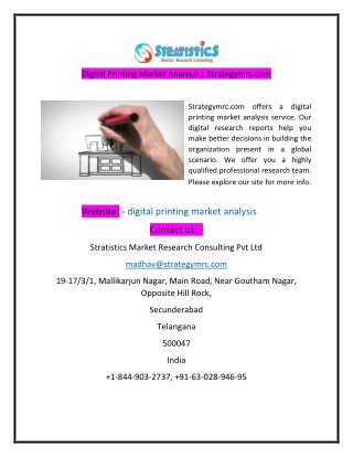 Digital Printing Market Analysis Strategymrccom