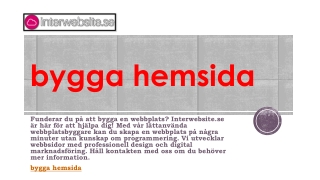 bygga hemsida | Interwebsite.se