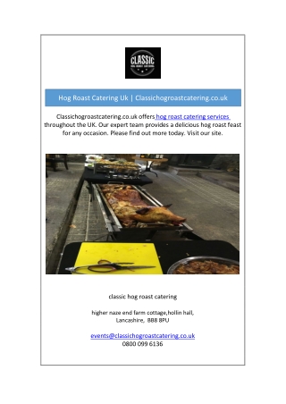 Hog Roast Catering Uk | Classichogroastcatering.co.uk