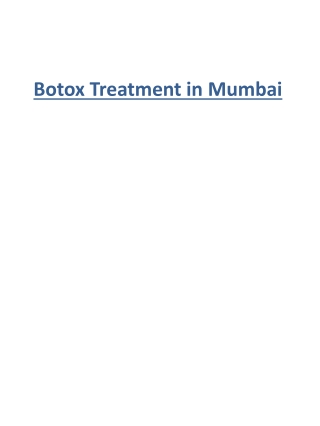 Botox Treatment in Mumbai