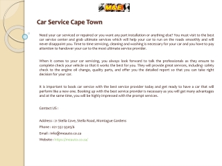 Car Service Killarney gardens