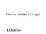 Comment analyser un Budget