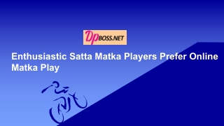 Enthusiastic Satta Matka Players Prefer Online Matka Play