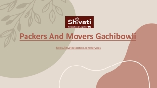 Packers And Movers Gachibowli