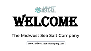 We Are Committed To Using Sea Salts To Enhance Our Lives