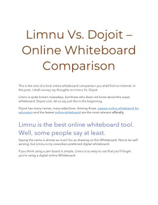 Limnu Vs. Dojoit