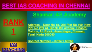 BEST  IAS COACHING IN CHENNAI