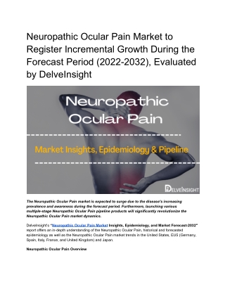 _Neuropathic Ocular Pain Market Trends and Forecast