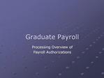 Graduate Payroll