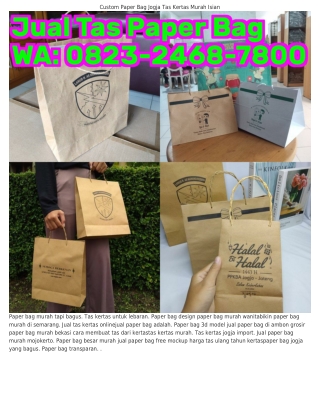 Ô8ᒿ3-ᒿԿ68-78ÔÔ (WA) Tas Kertas Jogja Coklat Paper Bag Tegal