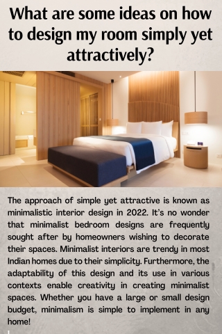 What are some ideas on how to design my room simply yet attractively Mohit Bansal Chandigarh