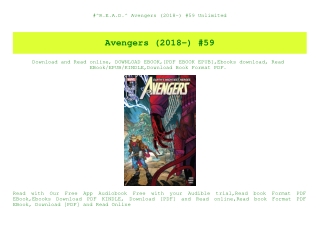 #^R.E.A.D.^ Avengers (2018-) #59 Unlimited