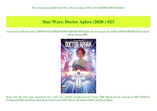 Free download [epub]$$ Star Wars Doctor Aphra (2020-) #23 [EBOOK EPUB KIDLE]