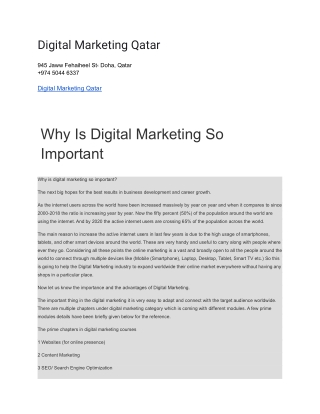 Digital Marketing Qatar