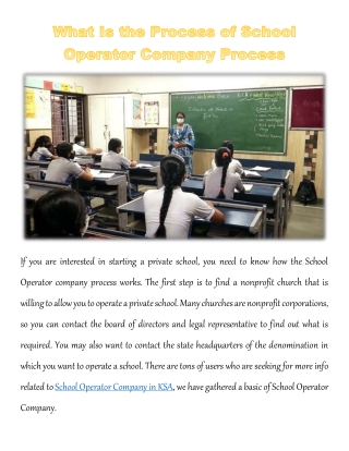 What Is the Process of School Operator Company Process