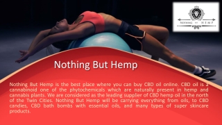 CBD Hemp Oil for Back Pain - Nothingbuthemp