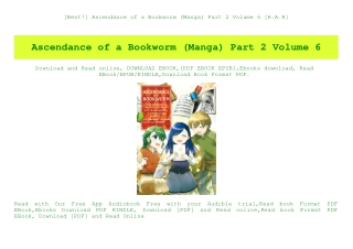 [Best!] Ascendance of a Bookworm (Manga) Part 2 Volume 6 [R.A.R]
