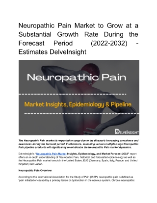 Neuropathic Pain Market Trends and Forecast