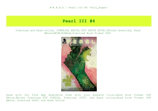 #^R.E.A.D.^ Pearl III #4 'Full_Pages'
