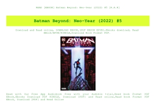 READ [EBOOK] Batman Beyond Neo-Year (2022) #5 [R.A.R]