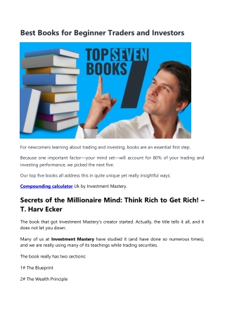 Best Books for Beginner Traders and Investors