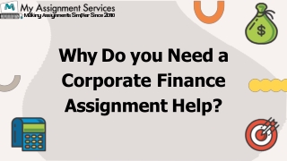 Why Do you Need a Corporate Finance Assignment Help