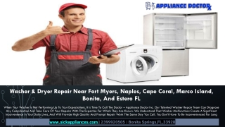 Washing Machine Repair Services In Bonita Springs | Sick Appliances