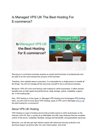 Is Managed VPS UK the Best Hosting for Ecommerce?