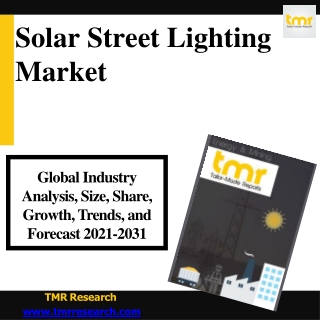 Solar Street Lighting - New Developments and Challenges