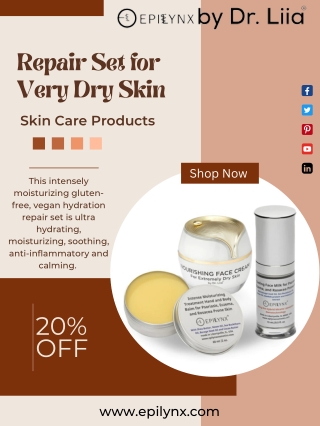 Go Gluten-Free With Epilynx Repair Set For Very Dry Skin
