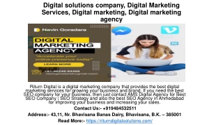 Digital solutions company, Digital Marketing Services