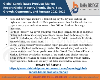 Global Canola-based Products Market pdf