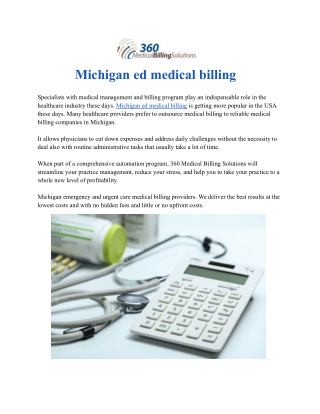 Michigan ed medical billing