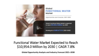 Functional Water Market Size, Share & Opportunities