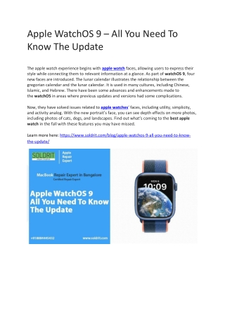 Apple WatchOS 9 – All You Need To Know The Update