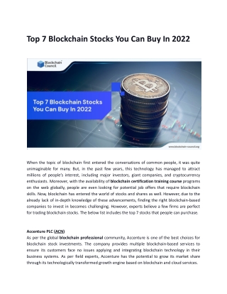7 of the Best Blockchain Stocks to Buy