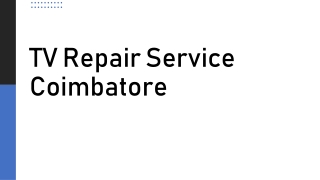 TV Repair Service Coimbatore