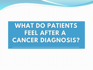 What do Patients feel after a Cancer Diagnosis - AMRI Hospitals