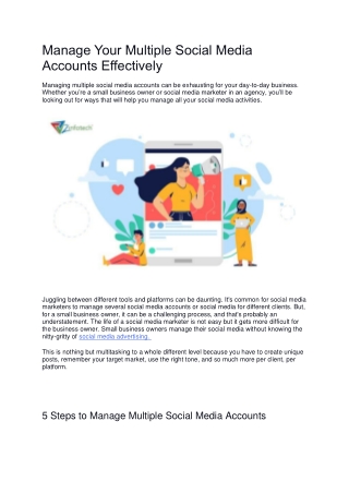 Manage Your Multiple Social Media Accounts Effectively